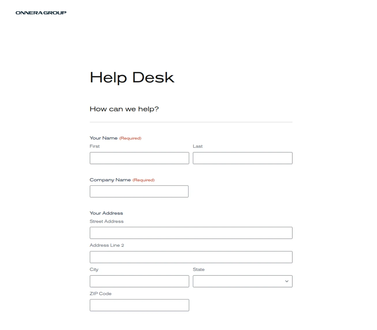 AskOnnera help desk portal