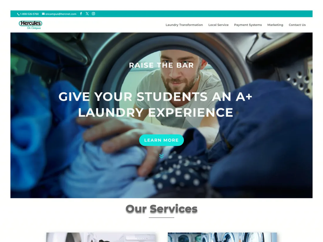 Hercules On Campus website